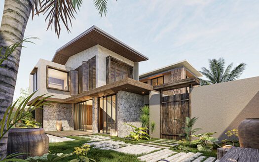 3BR, 3 Bath Villa in Kedungu, Fully Furnished with Private Garden and Swimming Pool + Ocean View Rooftop, Bank Guarantee