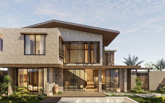 3BR, 3 Bath Villa in Kedungu, Fully Furnished with Private Garden and Swimming Pool + Ocean View Rooftop, 6 Years Payment Plan